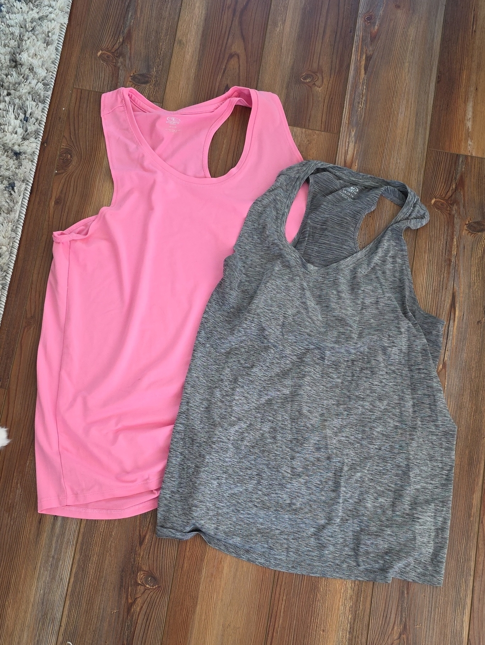 Athletic Works Women’s Racerback Tank Tops in Pink and Gray